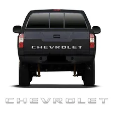 Faixa Tampa Traseira Para Chevrolet S10 2009 2010 2011 2012 Adesivo Prata Sportinox Foto  mini 1