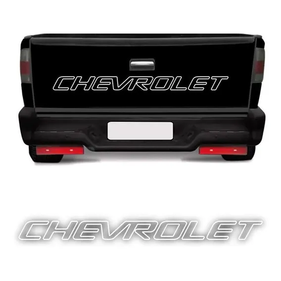 Faixa Tampa Traseira S10 1999/2005 Chevrolet Adesivo Branco Foto 1