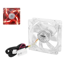 Fan Cooler 80mm Ventilador Ventoinha 8x8cm 12v Com Led Led Vermelho Foto mini 1