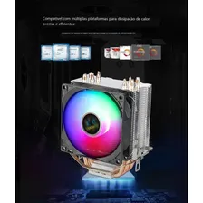 Fan Silencioso Do Cooler Da Rgb Cpu Para Computador Desktop Led Ice Blade 300 Streamer Edição Colorida - Quatro Tubos De Cobre Foto mini  2
