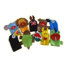 Fantoches Animais Selvagens Em Feltro Kit Com 10 Fantoches Foto  mini 1