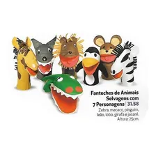 Fantoches Animais Selvagens Kit Com 7 Personagens Foto mini 3
