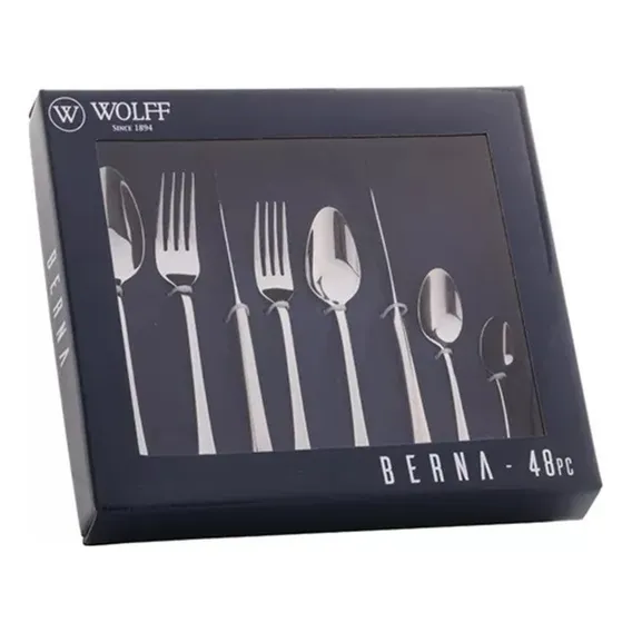 Faqueiro 48 Peças Aço Inox Berna Wolff Foto 1