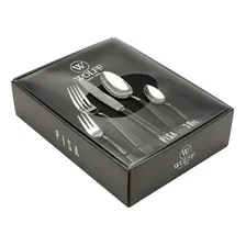 Faqueiro Em Aço Inox Com Estojo Wolff Pisa 30 Peças Preto Foto mini 2