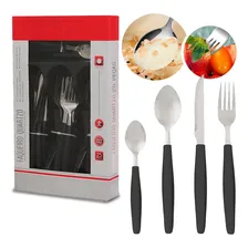 Faqueiro Inox 25 Peças Preto Acompanha Porta Talher Foto mini 1