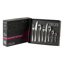 Faqueiro Inox 48 Peças Com Caixa Para Presente Curve Foto mini 1