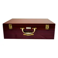 Faqueiro Inox 84 Peças Talheres Banhado Ouro Maleta Madeira Cor Dourado Foto mini 2