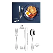 Faqueiro Jogo Talheres Lyon Brinox 36 Peças Aço Inox 420 Foto mini  3