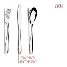 Faqueiro Lyon 42 Peças Aço Inoxidável Inox 6 Pessoas Brinox Foto mini  3