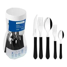 Faqueiro Tramontina Leme 20 Peças Lâminas De Inox Preto Foto mini 4