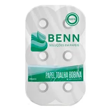 Fardo 6 Bobinas Papel Toalha Cozinha Rolão 200m Branco Foto  mini 1