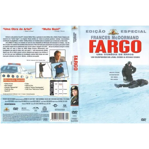 Fargo Dvd Original Lacrado Filme Dos Irmãos Coen Foto 1