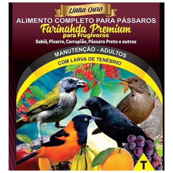 Farinhada Premium Trinca Ferro (c/ Tenébrio) 5kg Raposo Nutr Foto 1