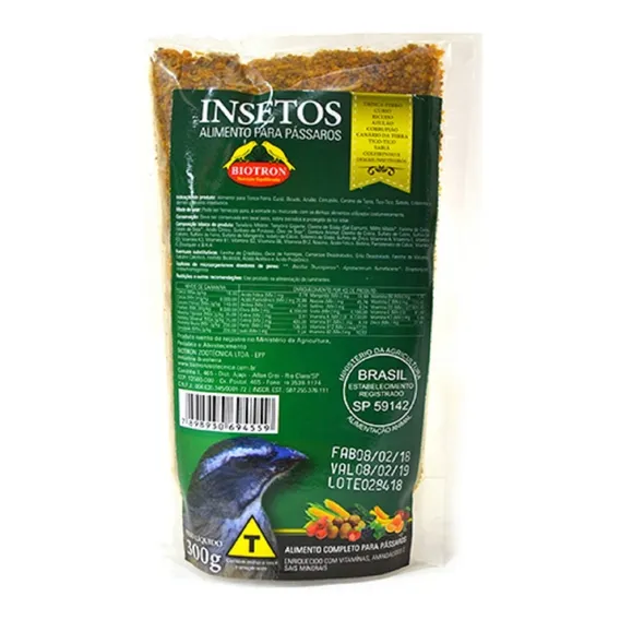 Farinhada Ração Insetos Biotron 300 G Foto 1