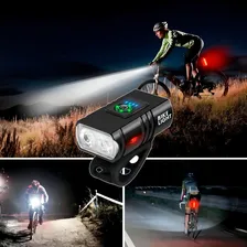 Farol Bicicleta 3 Leds Recarregável Usb Bike Light Foto mini 4