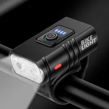 Farol Bike 2 Led Cree T6 Lanterna Recarregável Usb Medidor Foto mini 4