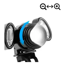 Farol Bike Bicicleta T6 3 Focos E Zoom- Recarregável Foto mini  3