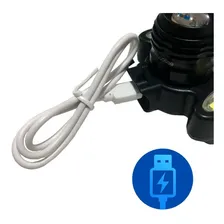 Farol Bike Bicicleta T6 3 Focos E Zoom- Recarregável Foto mini 4