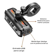 Farol Bike Farol Led Recarregável 900 Lumens 3 Led Foto mini 4