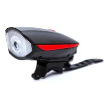 Farol Bike Led Recarregável Com Buzina Foto mini 4