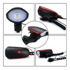 Farol Bike Led Recarregável Com Buzina Foto mini 2