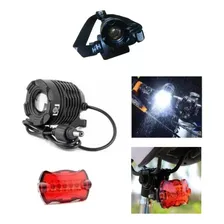 Farol Bike Profissional Lanterna Cabeça Led T6 Tatica 11000w Cor Preto Foto mini 1