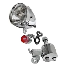 Farol DÃnamo 12v 6w Antigo Bicicleta Retrô Vintage Cromado Foto mini 1