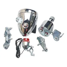 Farol DÃnamo 12v 6w Antigo Bicicleta Retrô Vintage Cromado Foto mini 2