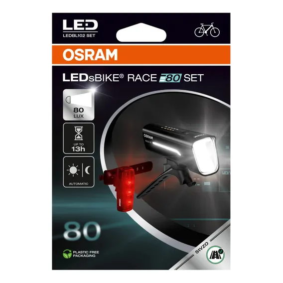 Farol Lanterna Bike Frente Tras Regarregavel Osram Race80set Foto 1