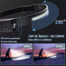 Farol Recarregável Led Corpo Motion Sensor Cabeça Lanterna Foto mini 4