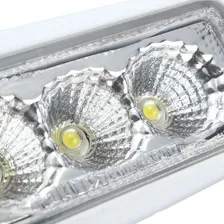 Farol Refletor Em AlumÃnio E Base Inox Para Deck 6 Leds Luz Branco-frio Foto mini 3