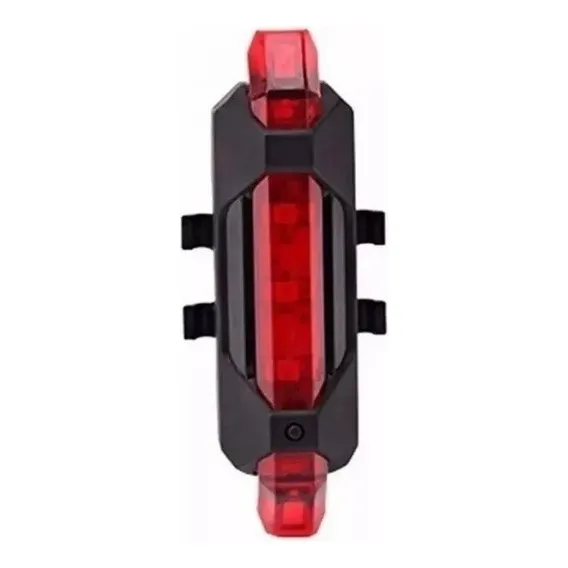Farol Sinalizador Bike Lanterna Led Usb Bicicleta Traseiro Foto 1