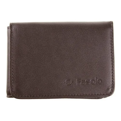 Fasolo H060 carteira pequena masculina couro legítimo cor marrom Foto 1