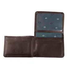 Fasolo H060 carteira pequena masculina couro legítimo cor marrom Foto mini 2