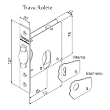 Fech. Haga - Trava Rolete Porta De Bater - Externa - 27808 Foto mini 3