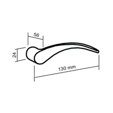 Fechadura 1750 Icaro 55mm Externa Cromo Acetinado Imab- Flor Foto mini 4