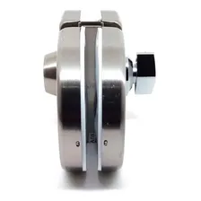 Fechadura Auxiliar Pressão 2 Folhas Vidro/Vidro Porta De Correr Soprano Inox Escovado 059 Foto mini 3