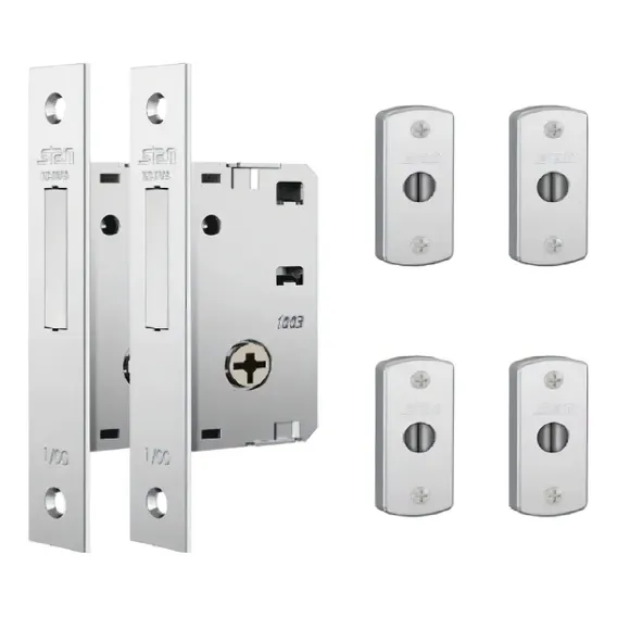 Fechadura Auxiliar Stam 1003 Par Tetra Serralheiro Stam Cor Inox Foto 1
