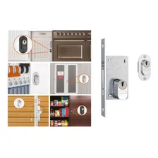 Fechadura Auxiliar Stam 601a Linha Serralheiro Inox Cor Inox Polido Foto mini 2