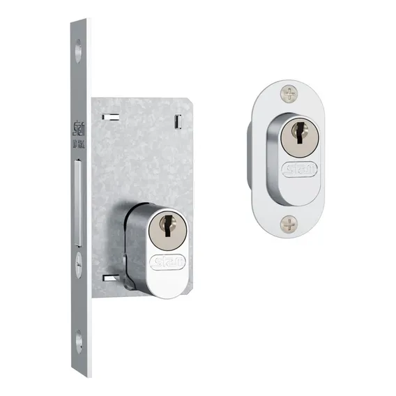 Fechadura Auxiliar Stam 601a Linha Serralheiro Inox Cor Inox Polido Foto 1