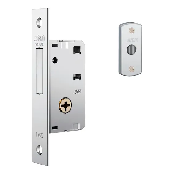 Fechadura Auxiliar Trava Tetra Estreita 1003 Simples Inox Foto 1