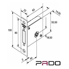 Fechadura Auxiliar Trava Tetra Pado 11500 40mm Foto mini 3
