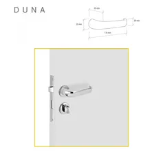 Fechadura Banheiro Cromada 40mm Zamac Duna Imab Roseta Redonda Foto mini 3