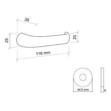 Fechadura Banheiro Cromada 40mm Zamac Duna Imab Roseta Redonda Foto mini 2