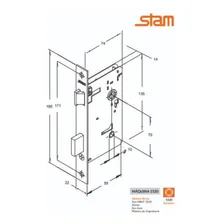 Fechadura Banheiro Inox 55mm Stam 1620/21 Foto mini 2