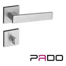Fechadura Banheiro Pado Retro Roseta Quadrada Escovada 55mm Foto mini 4