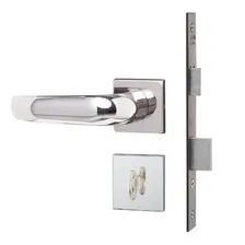 Fechadura Banheiro Roseta Quadrada Inox 823/21 Rqi Stam Cor Prateado Foto  mini 1