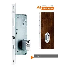 Fechadura Bico Papagaio Porta Correr 940 Stam Inox 90mm Foto mini 2