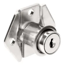 Fechadura Cilindro Gaveta Armário Arquivo Modelo Curto 22mm Cor Prateado Foto mini 1