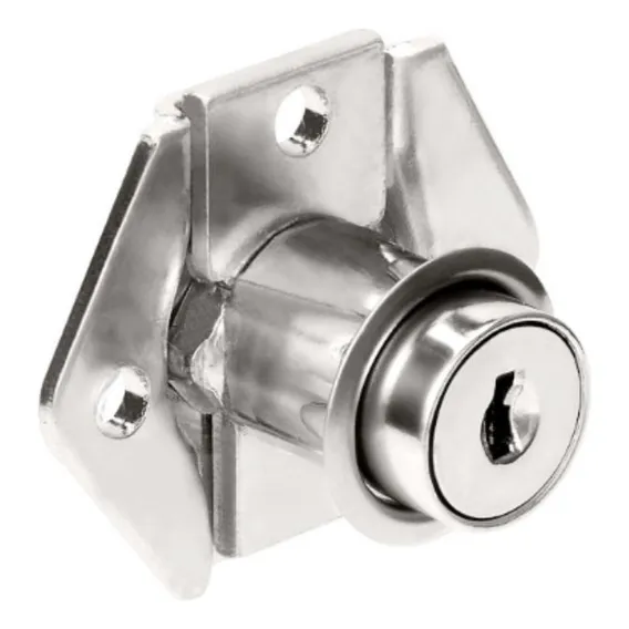 Fechadura Cilindro Gaveta Armário Arquivo Modelo Curto 22mm Cor Prateado Foto 1